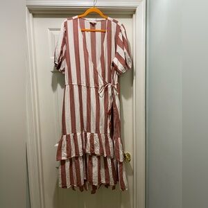 Knox Rose Red and White Striped Maxi Dress